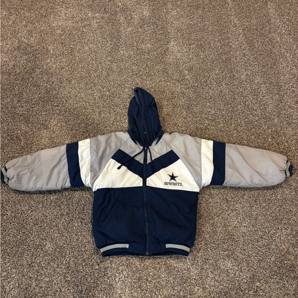Vintage 90s NFL Men's Medium Puffer Jacket - Dallas Cowboys